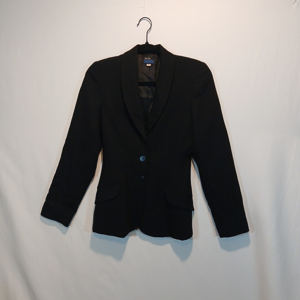 VTG Shin Choi Coleridge sz4 100% wool Blazer chic goth academia classic business